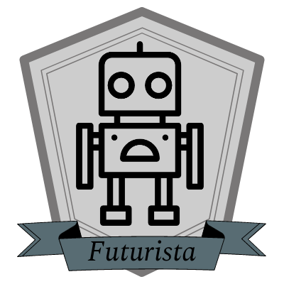 Silver Futuristic Badge